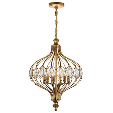 Cwi Lighting Altair 6 Light Chandelier With Antique Bronze Finish 9935P19-6-182
